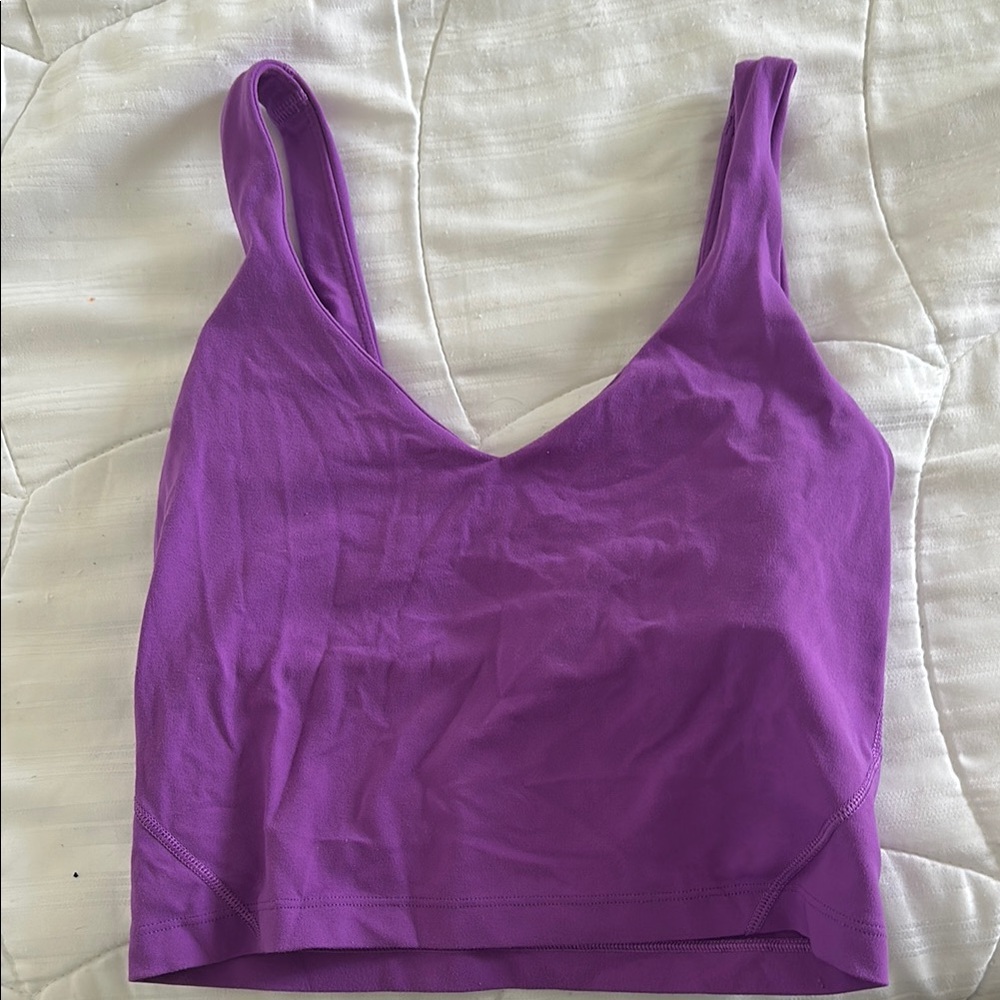 Purple Sleeveless Crop Top